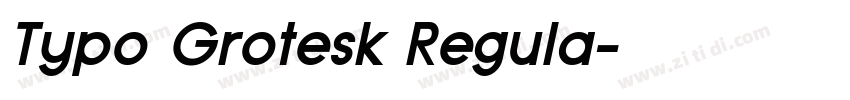 Typo Grotesk Regula字体转换
